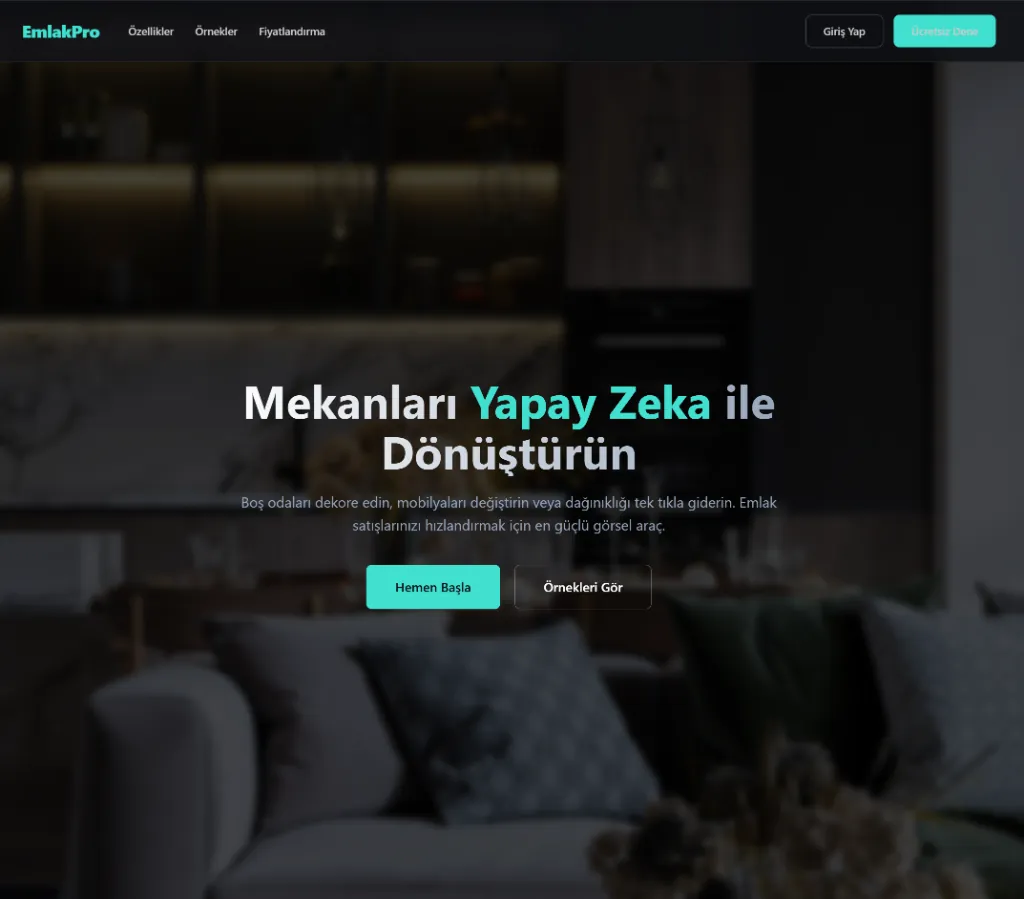 EmlakPro Yapay Zeka (AI) Tabanlı Emlak Otomasyon Yazılımı Paneli UX Tasarımı
